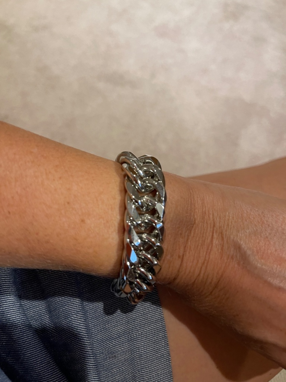 Urb chain bracelet Kenneth Lane silver